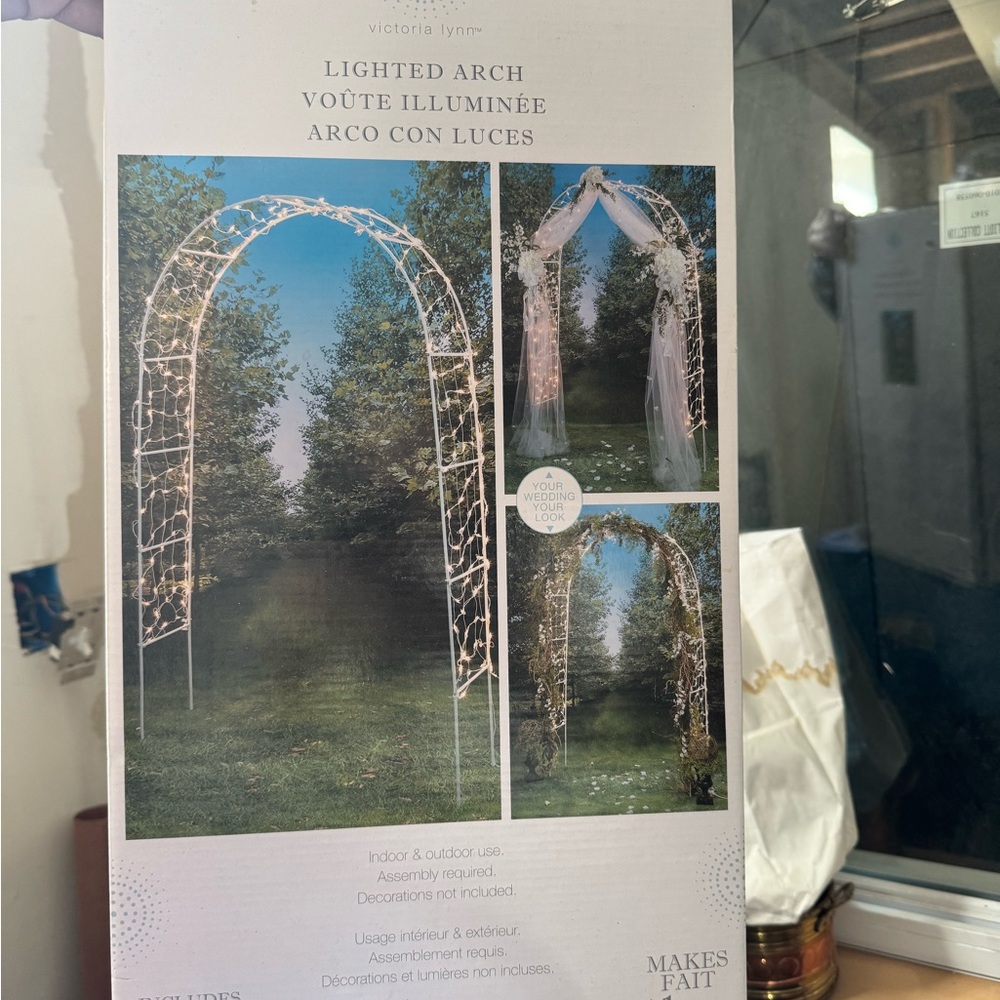 Victoria Lynn Illuminated Arch with White Lights